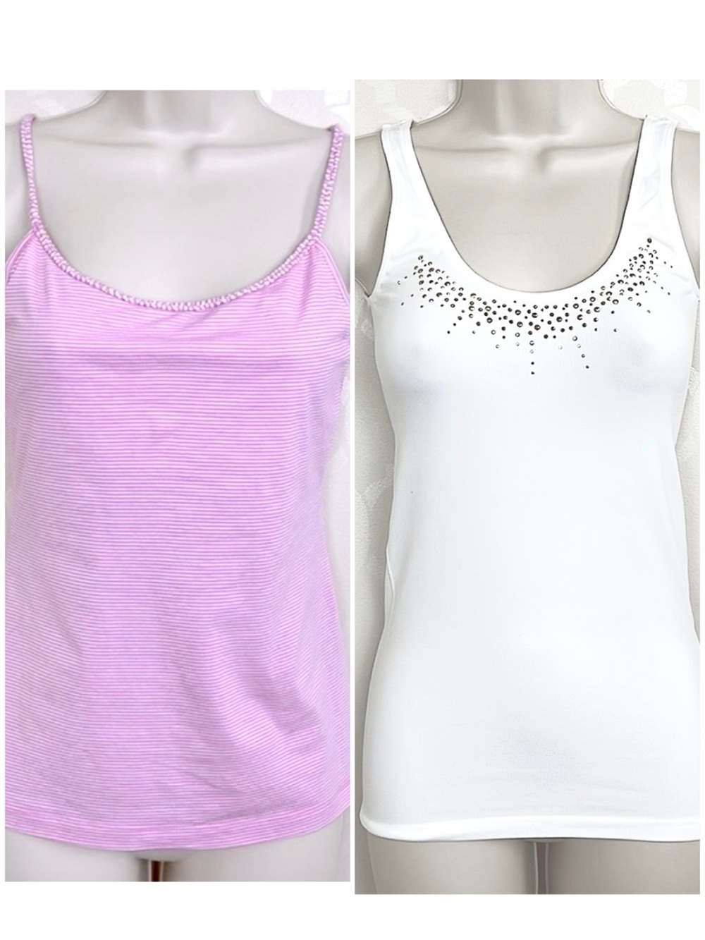 THE LIMITED PINK STRIPE & STUD EMBELLISHED CAMISOLE. BUNDLE